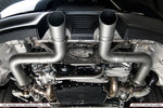 Soul 991.2 Carrera PSE trackback turbo back exhaust: trackback installed, rear view from below