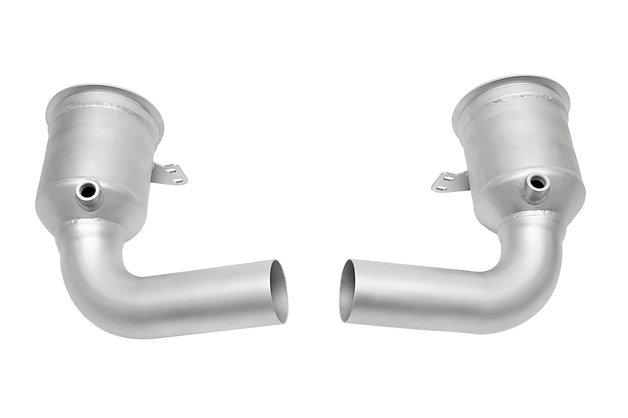 Soul 992.1 Carrera sport cats / cat bypass pipes: sport cats, inlet view