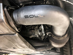 Soul 991 GT3 / GT3 RS side muffler bypass pipes: bypass pipe installed beside the engine