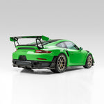 Green Porsche 991 GT2 RS with Vorsteiner decklid spoiler, rear 3/4 car