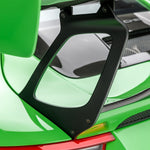 Extended wing riser on green GT2 RS, side close-up