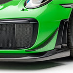 Carbon EVO front spoiler under GT2 RS intake, close-up