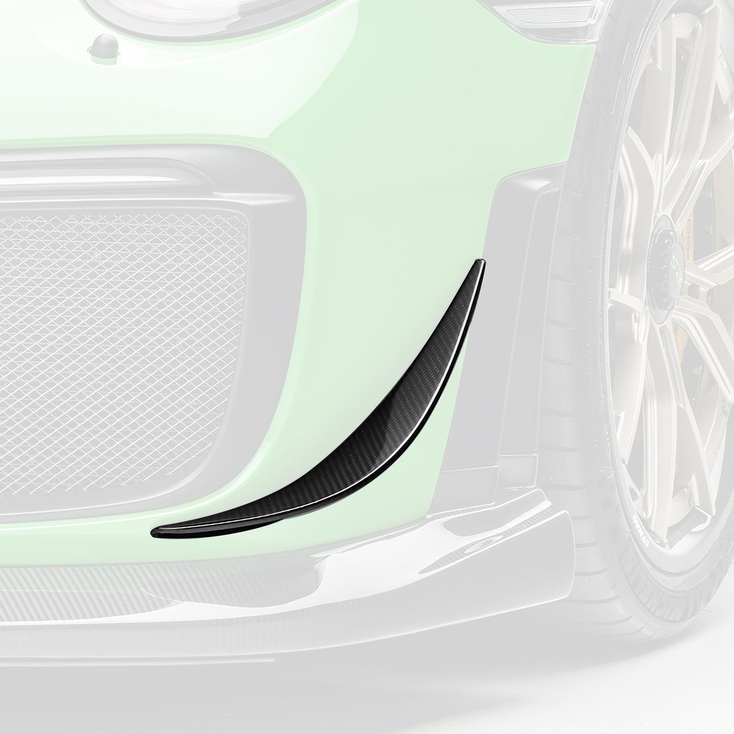 GT2 RS front canards, faded view highlighting carbon fins