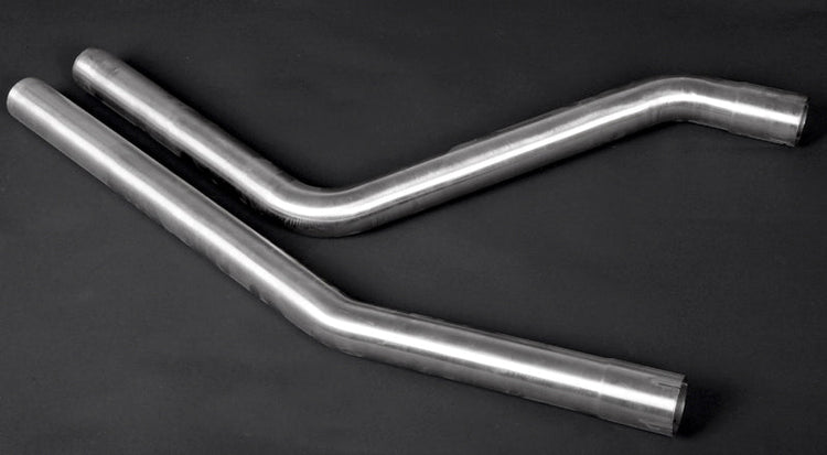 Capristo mid-silencer spare pipes for Porsche Cayenne 958.1 GTS V8, pair of polished stainless pipes