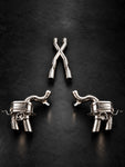 Capristo Ferrari Purosangue valved rear mufflers with quad tips and X-pipe