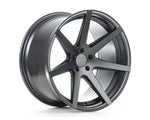 A front view of Rohana RC7 Wheel 19x9.5 5x114 40mm Matte Graphite with white background