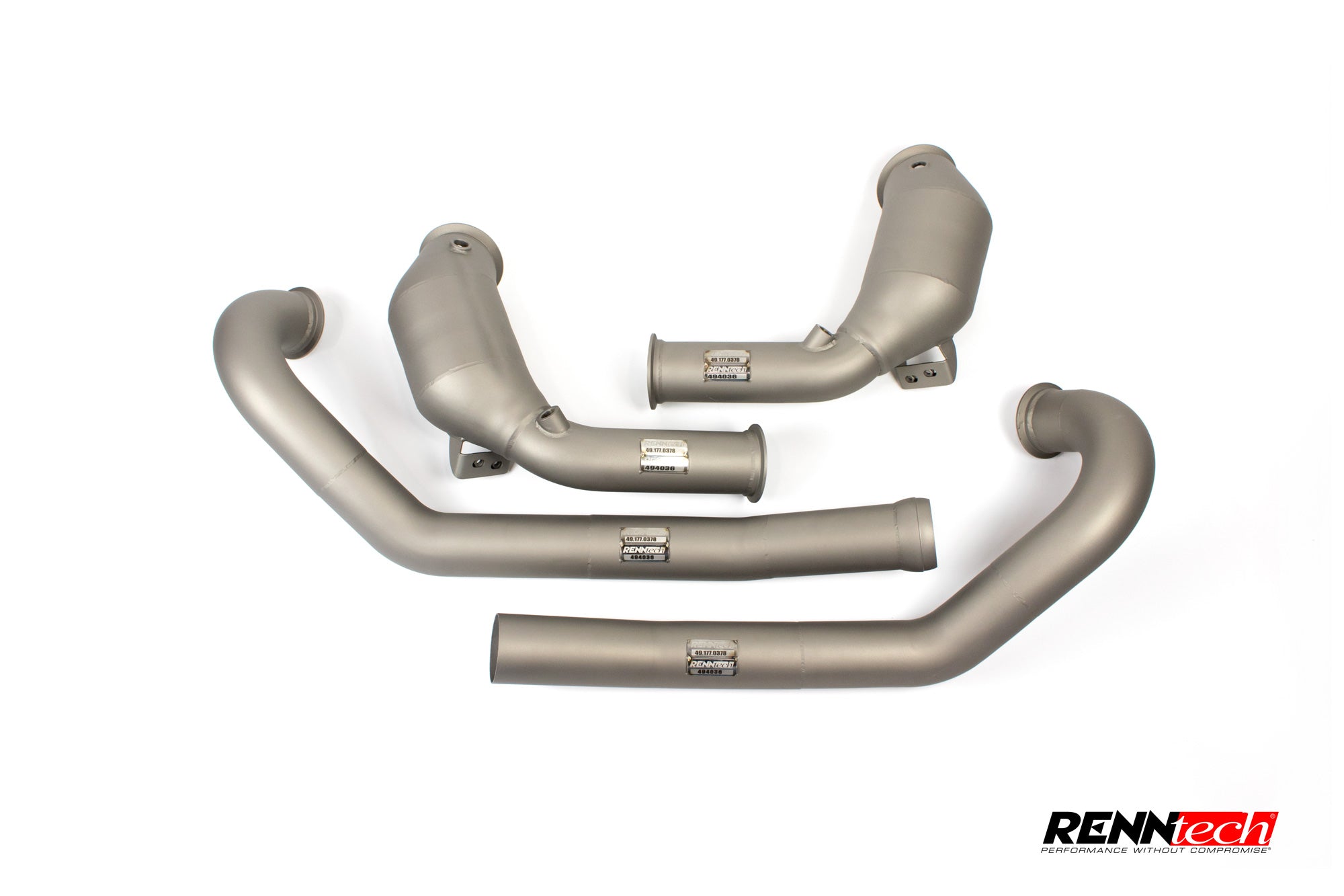 Vantage downpipe set laid out - Downpipes for the 2018-2026 Aston Martin Vantage and DB11 V8