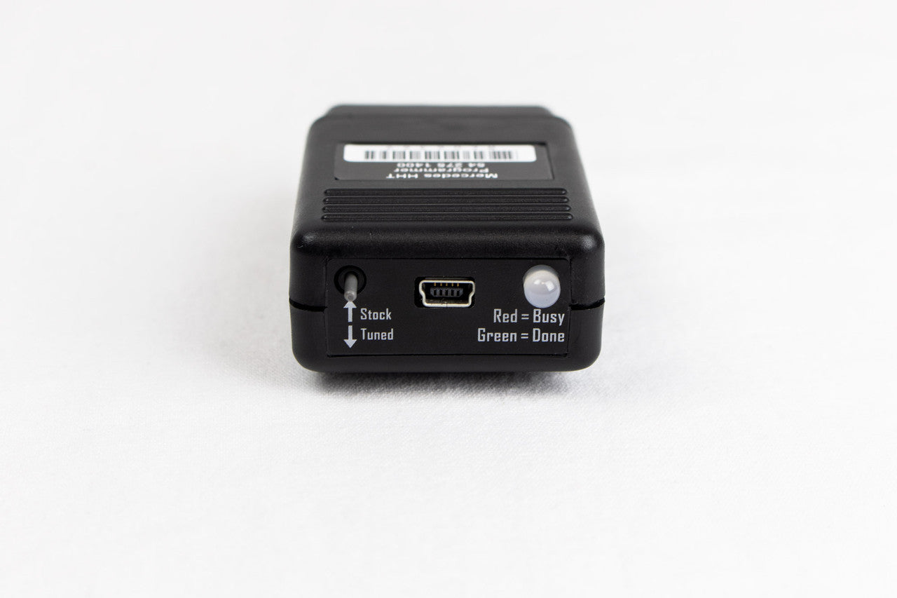 A back view of RENNtech | Hand-Held Suspension Module | Air Body Control | 2nd Gen Bluetooth enabled | for Mercedes with white background