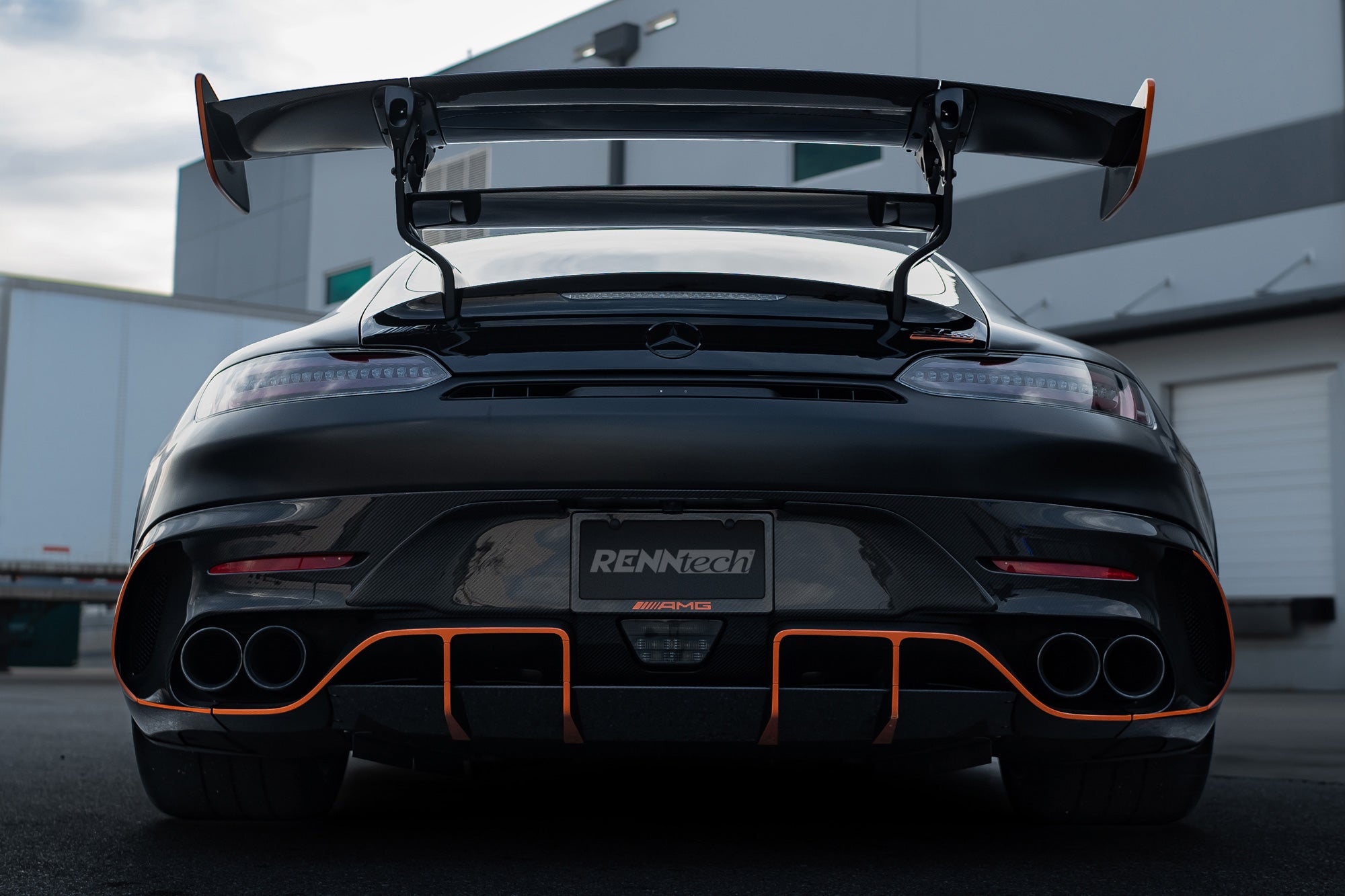 Rear of the AMG GT Black Series car with the delete fitted - Carbon Bumperette Delete for the 2021 AMG GT Black Series