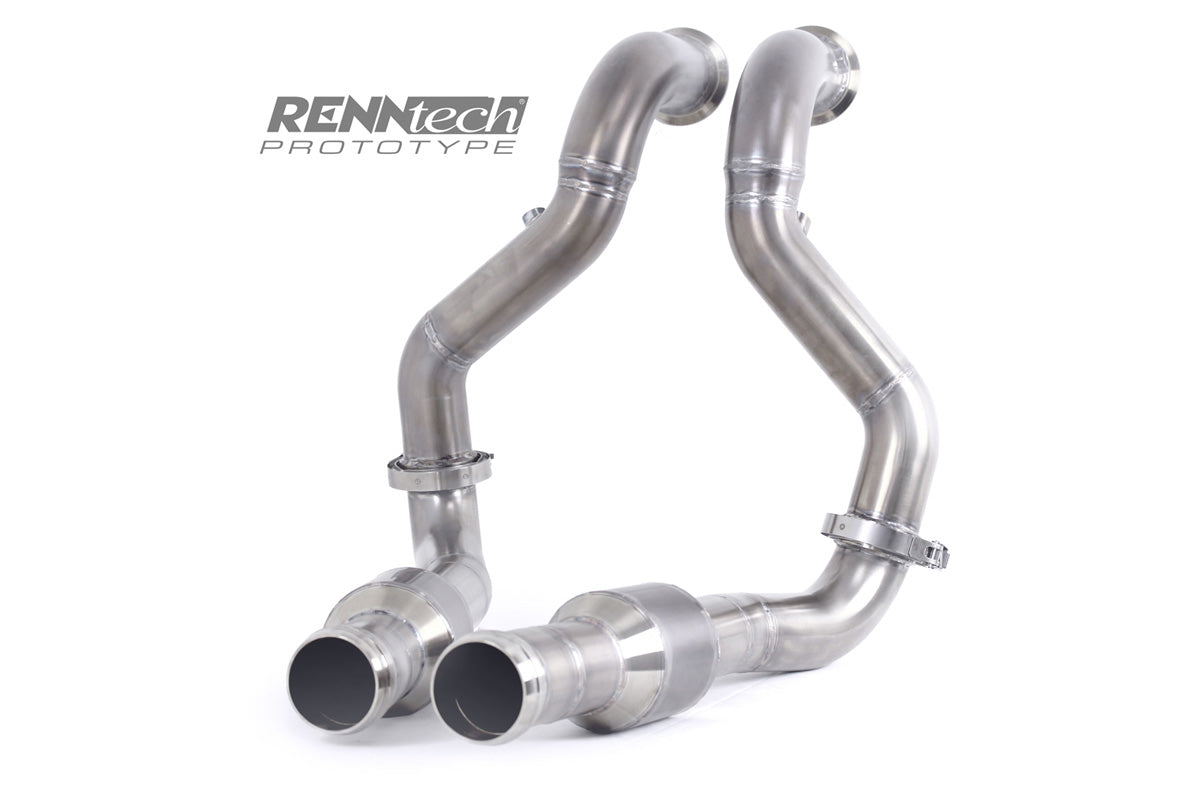RennTech AMG GT downpipes with catalysts from the outlet side - R2 Performance Package for the 2016-2021 AMG GT
