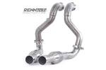 RennTech AMG GT downpipes with catalysts from the outlet side - R2 Performance Package for the 2016-2021 AMG GT