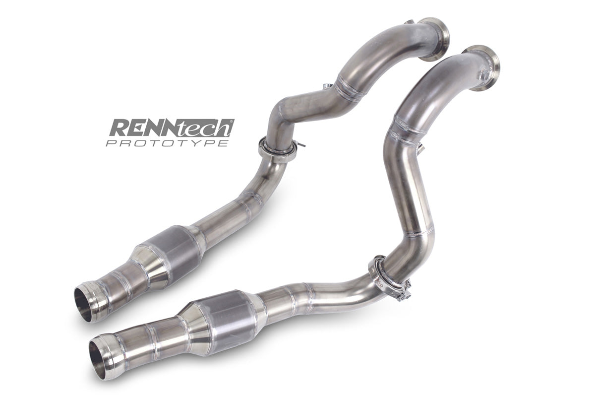 RennTech downpipes with sport catalysts for the AMG GT - R3 Performance Package for the 2018-2021 AMG GT C