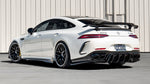 White AMG GT 4-Door car rear quarter with the A1 wing and diffuser - Carbon Fiber Aero Package for the 2019-2026 AMG GT 63 4-Door Coupe