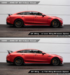 Red X290 car with the carbon wing in standard and low bracket options - Carbon Fiber Rear Wing for the 2019-2026 AMG GT 4-Door Coupe