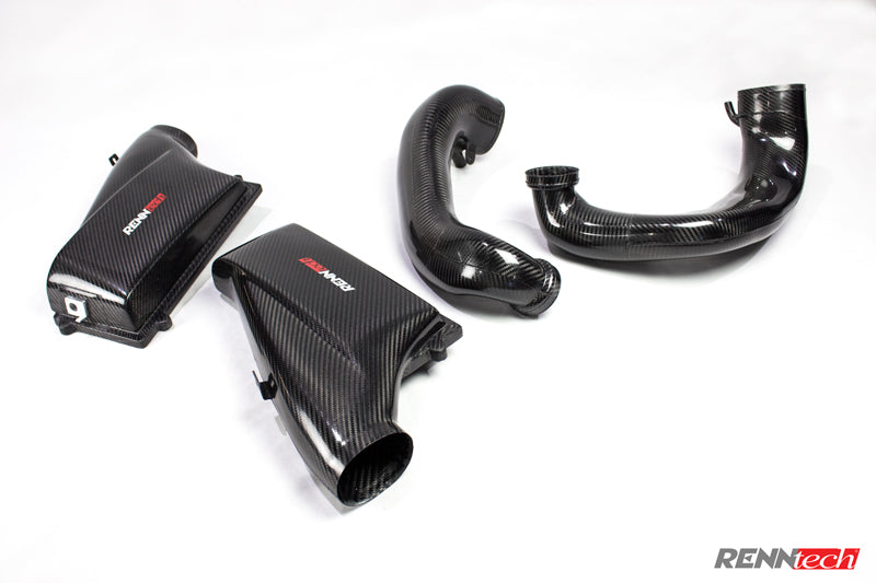 RennTech M157 carbon airbox set laid out - Carbon Fiber Airbox for the M157 63 AMG models
