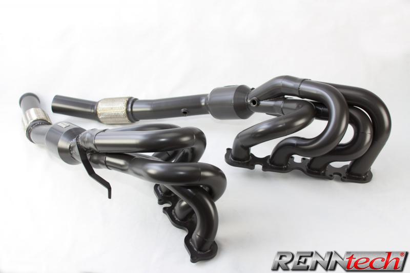 RennTech SLS Black Series headers and pipes laid out - R1 Performance Package for the 2013-2015 SLS AMG GT