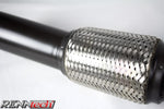 Braided flex section on the SLS exhaust close up - R2 Performance Package for the 2013-2015 SLS AMG GT