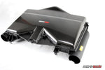 Carbon fiber airbox for the M113 at a three-quarter angle - Carbon Flat Top Airbox for the 2000-2008 CLK 500 / CLK 55 AMG