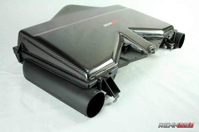 Carbon airbox from a rear three-quarter angle - R1 Performance Package for the 2003-2006 SL 500