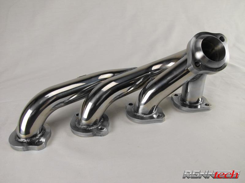 RennTech stainless headers for the CLK 55 from the side - R2 Performance Package for the 2003-2006 CL 55 AMG Kompressor