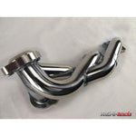 A back top view of RennTech Stainless Steel Headers for Mercedes-Benz C203 C 55 AMG 2001-2007
