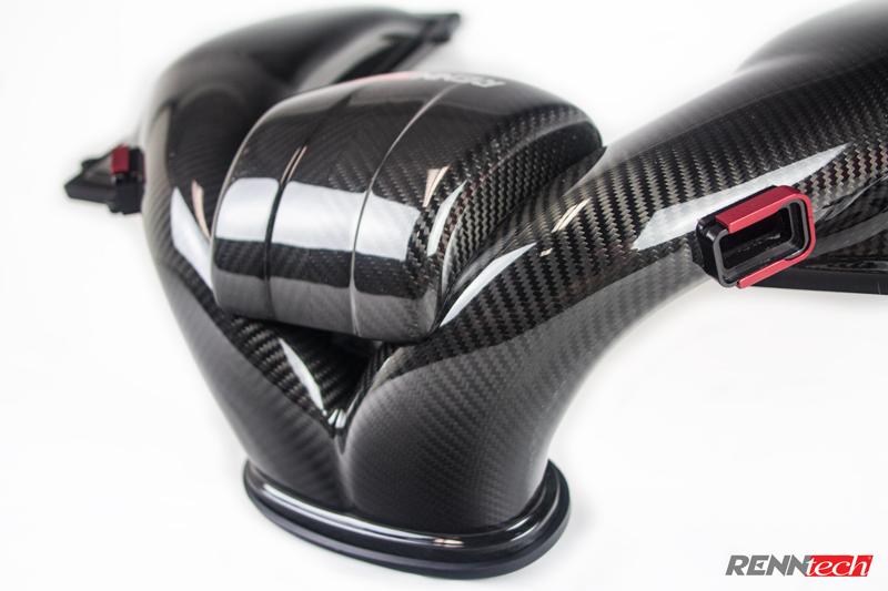 Curved carbon intake duct close up - R1 Performance Package for the 2012-2013 C 63 AMG Black Series