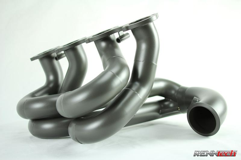 Single RennTech SLR header from the flange end - Performance Exhaust Package for the 2005-2010 SLR McLaren