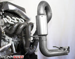 RennTech SLR exhaust pipework installed beside the engine - R2 Performance Package for the 2005-2010 SLR McLaren