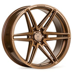 A front view of Rohana RFV1 Wheel 22x9.5 6x139 22mm Matte Bronze with white background