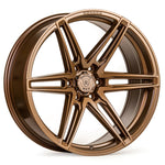 A front view of Rohana RFV1 Wheel 20x9.5 6x139 18mm Matte Bronze with white background