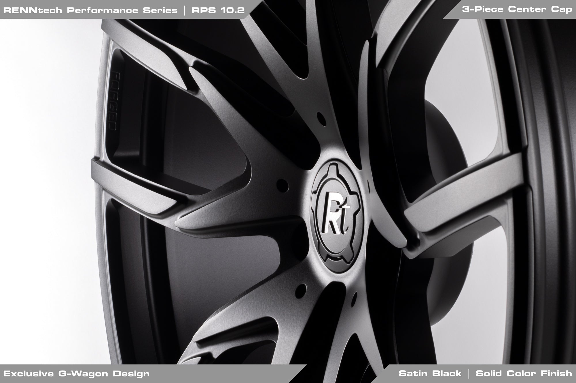 Satin black RPS 10.2 wheel face for the G 63 - RPS 10.2 Forged 23-inch Wheels for the 2013-2018 G 63 AMG