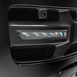 Carbon middle grille with sensor cutout on L460, close-up