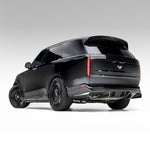 Black Range Rover L460 with carbon diffuser, rear 3/4 of SUV