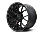 A front view of Volk Racing G16 Wheel 19x10 5x120 34mm Diamond Black with white background