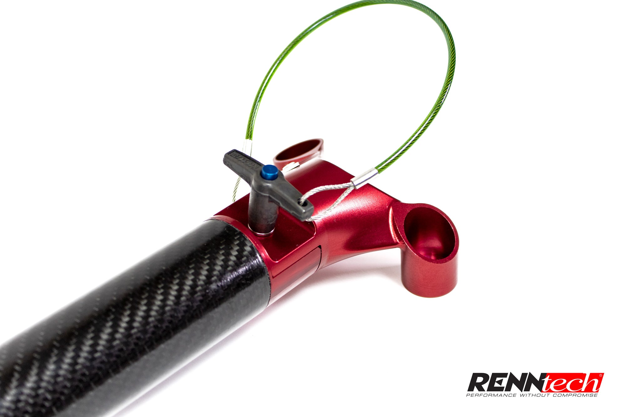 Strut bar mount with the carbon tube from another angle - Carbon Fiber Rear Strut Bar for the 2008-2014 C-Class