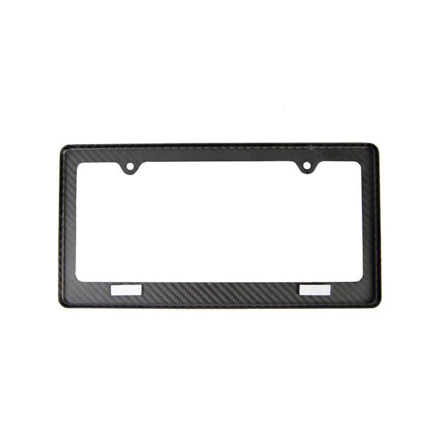APR Performance Carbon Fiber License Plate Frame with white background