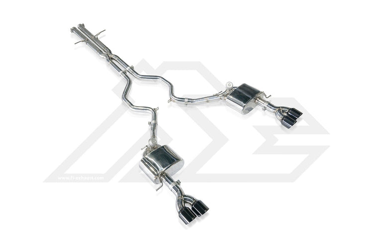 A top view of FI Exhaust Valvetronic Exhaust System for Range Rover SV Autobiography L405 2017-2022 with white background