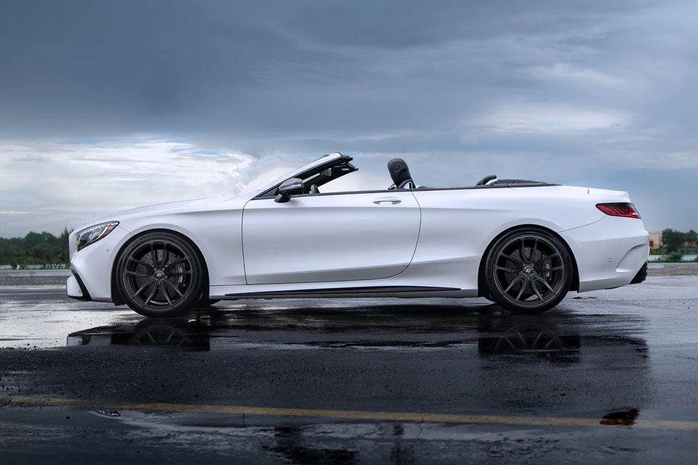 White S-Class cabriolet car in profile on RPS 10.2 wheels - RPS 10.2 Forged 21/22-inch Wheels for the 1999-2026 S-Class