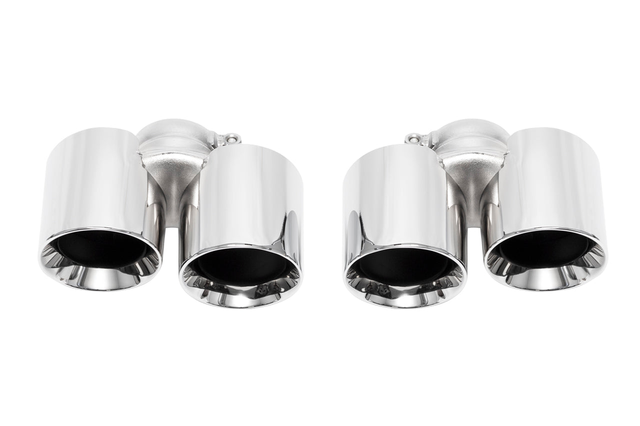 Soul 991.2 Carrera non-PSE street package: pair of polished chrome tip sections