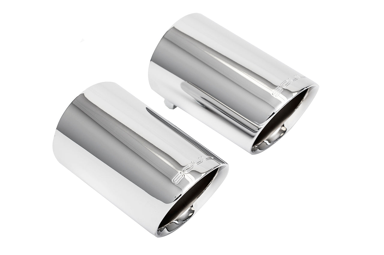 Soul 986 Boxster competition exhaust package: pair of chrome dual-wall tips