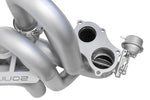 Soul 718 GT4 / Spyder / GTS valved exhaust system: close-up of the valve on the muffler inlet