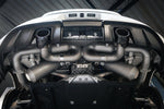 Soul 718 GT4 / Spyder / GTS drone canister upgrade: race exhaust installed, rear view