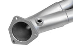 Soul 718 GT4 RS / Spyder RS competition headers: close-up of a header outlet flange and bungs