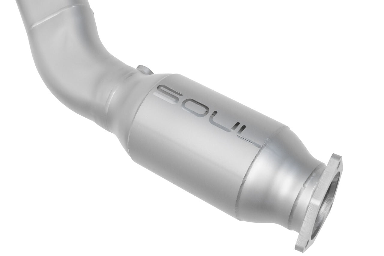Soul 718 GT4 RS / Spyder RS over axle pipes: resonated over-axle pipe, close view