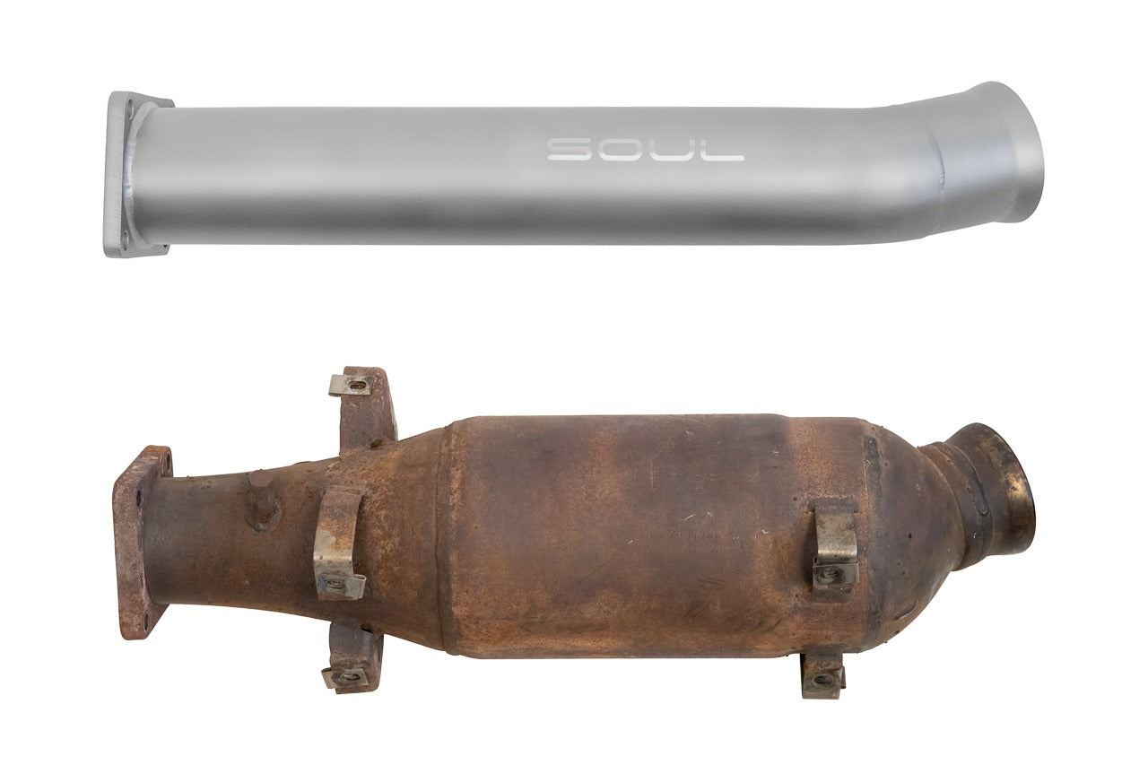 Soul 964 Carrera sport cats / cat bypass pipes: SOUL bypass pipe above the stock cat