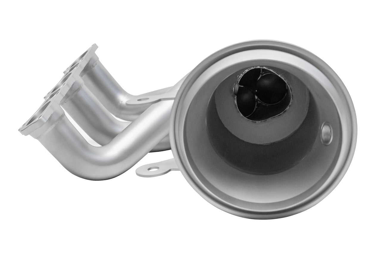Soul 992 GT3 / GT3 RS competition headers: close-up of the collector outlet
