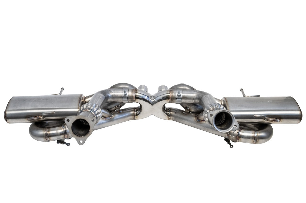 Soul C8 Corvette Z06 valved exhaust system: Z06 valved exhaust system, top view