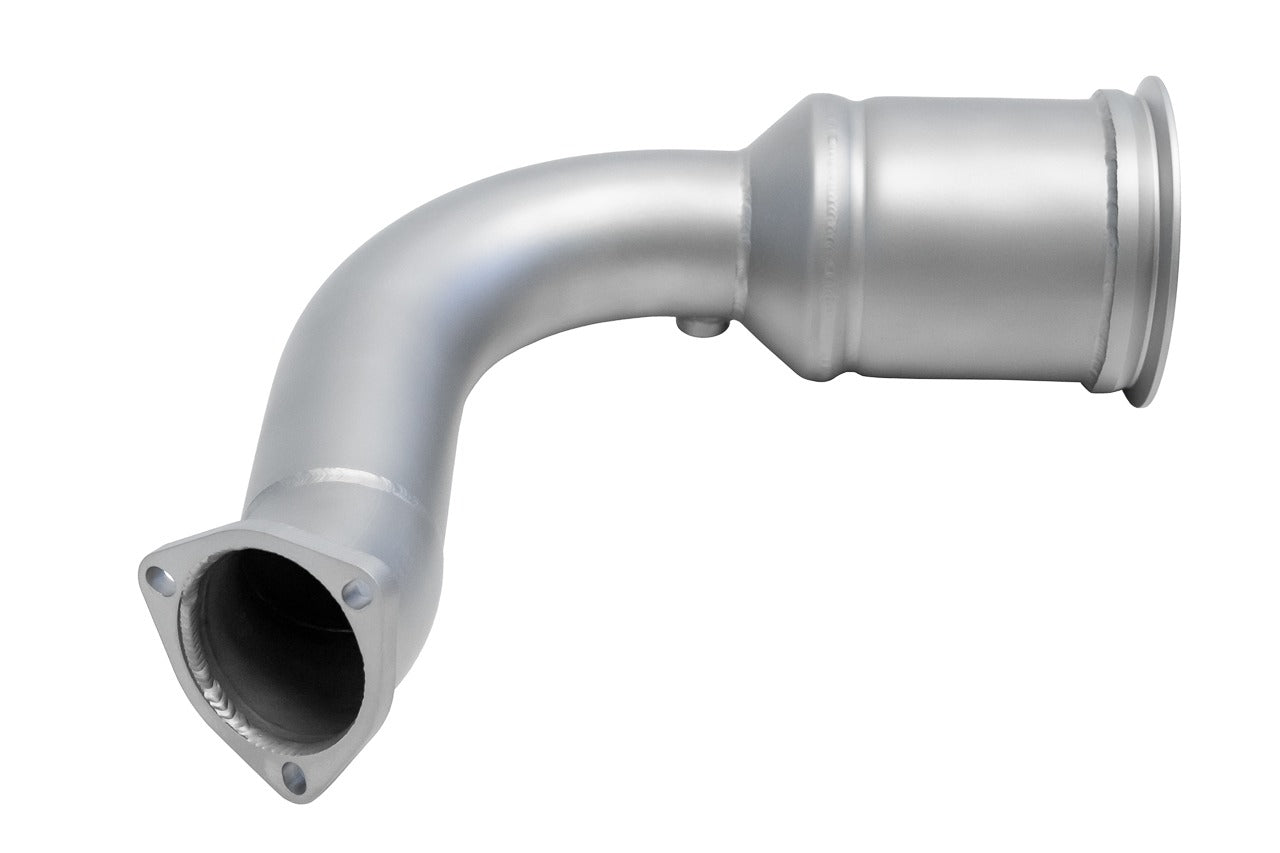 Soul Urus sport catalytic converter downpipes: sport cat downpipe, outlet view