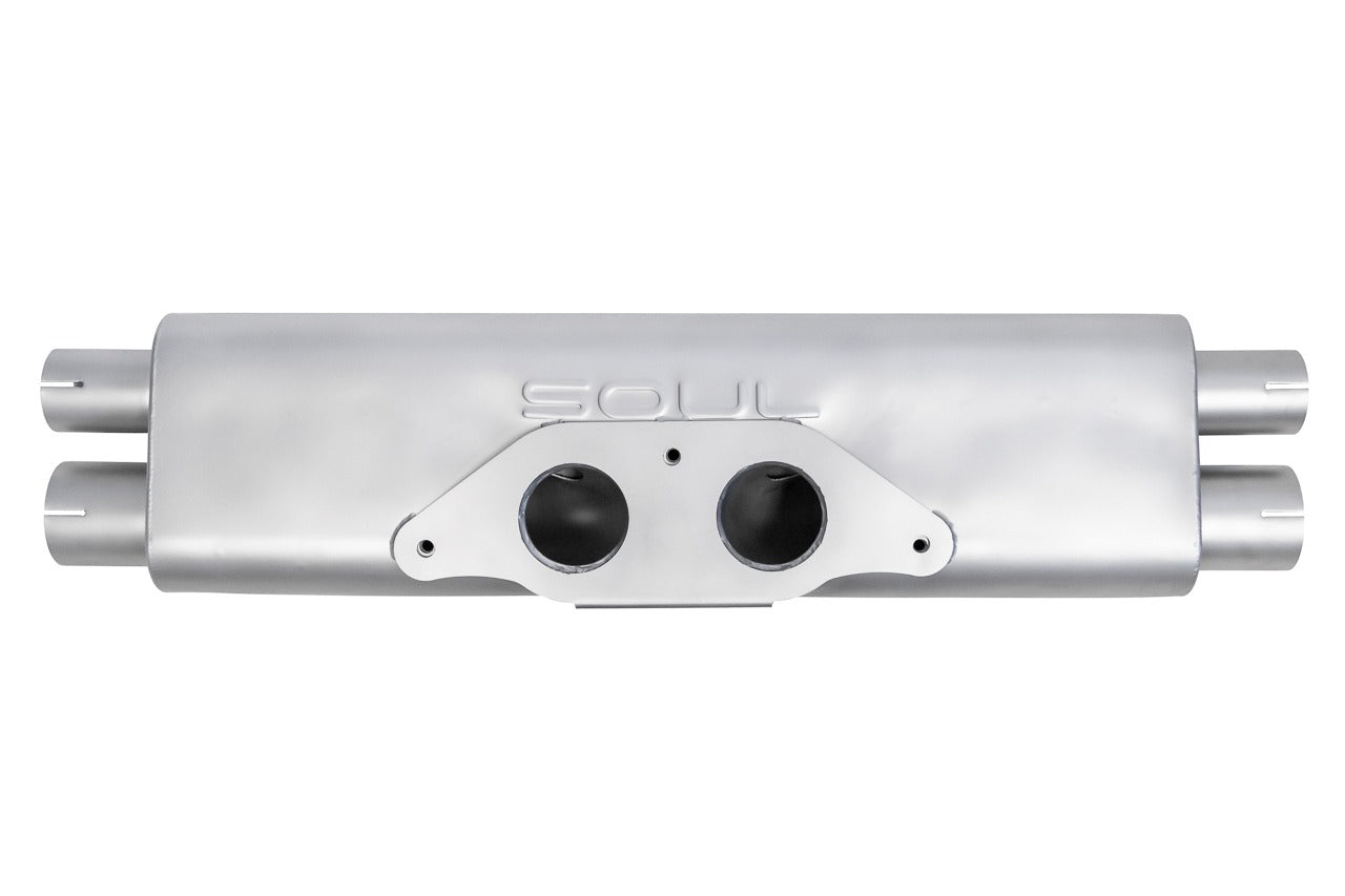 Soul 997 / 991 GT3 center muffler: GT3 center muffler, front view