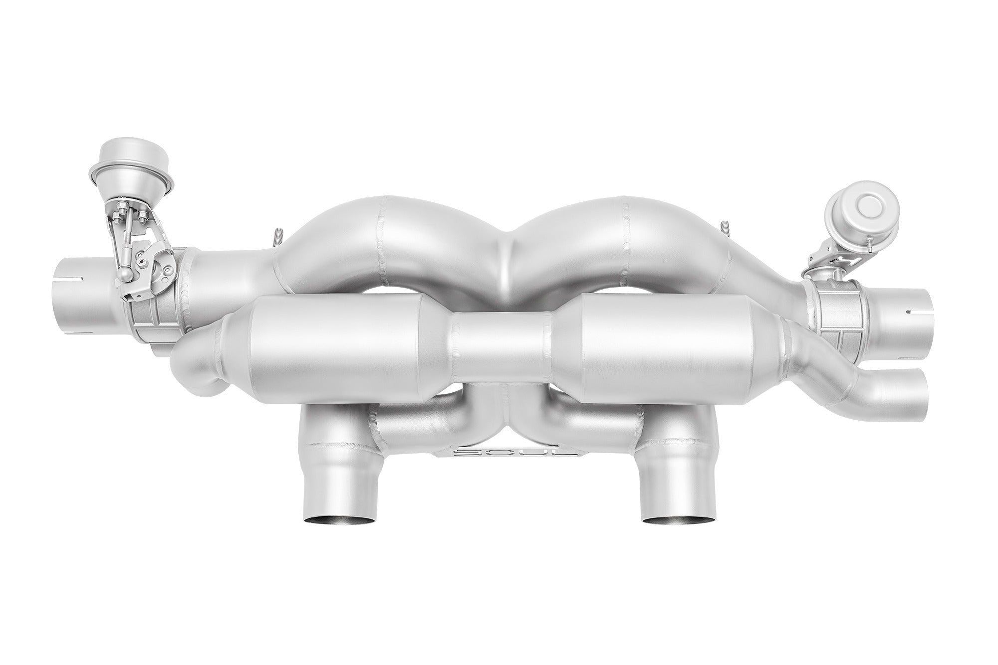 Soul 991.2 Carrera PSE valved exhaust system: valved exhaust, front view